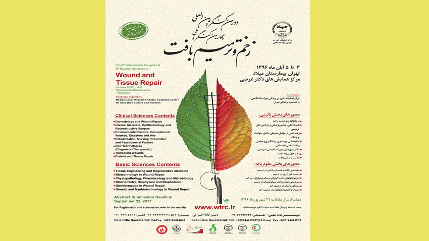 دومین کنگره بین المللی چهارمین کنگره ملی زخم و ترمیم بافت - تهران